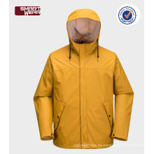 Impermeable amarillo al aire libre impermeable de la PU a prueba de viento de alta calidad